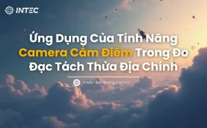 ứng dụng của tính năng camera cắm điểm trong đo đạc tách thửa